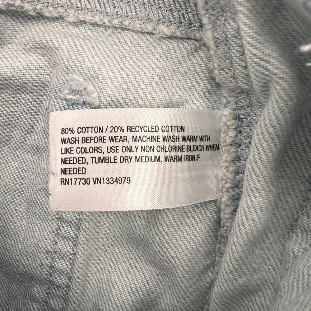 Cat & Jack Kids Girls Wide Leg Jeans Light Wash Blue Size 12 Adjustable Waist